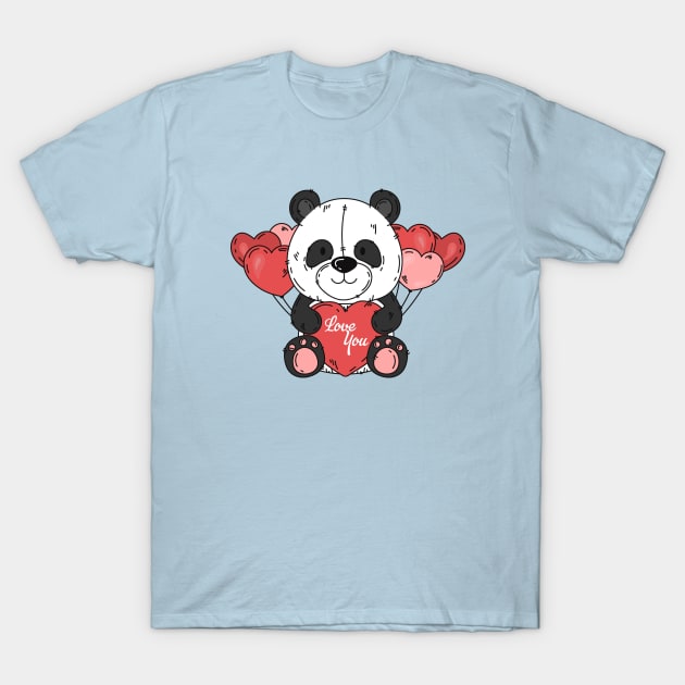 panda love you T-Shirt by mkstore2020